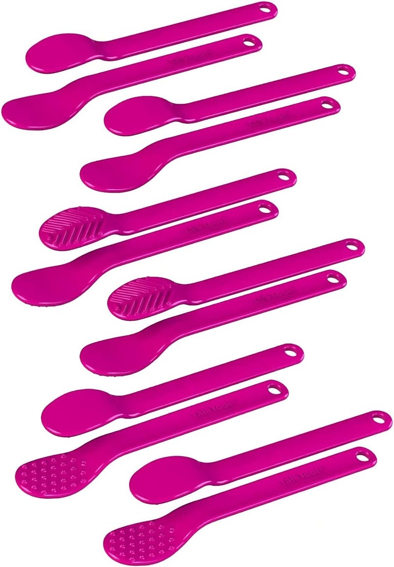 TalkTools ® Magenta Flatty™ - Encourages lip closure | Increased oral-sensory stimulation to the lips & tongue | FDA compliant, Latex, Lead, BPA, & Phthalates free (Set of 6) - Image 1